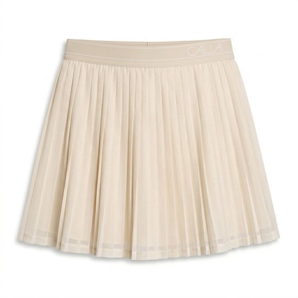 #850. CALIA Khaki Sand High Rise Pleated Mesh Skort NWT